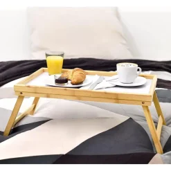 TAVOLINO LEGNO COLAZIONE LETTO PIEGHEVOLE TAVOLO LETTURA MULTIUSO NOTEBOOK