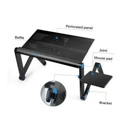 TAVOLINO PER PC SUPPORTO PIEGHEVOLE NOTEBOOK DISSIPATORE VENTOLA USB 18CM Q-ZJ187