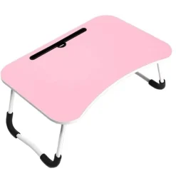 TAVOLINO PIEGHEVOLE ROSA SUPPORTO PER COMPUTER PORTATILE LAPTOP SALVASPAZIO CASA