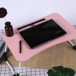 TAVOLINO PIEGHEVOLE ROSA SUPPORTO PER COMPUTER PORTATILE LAPTOP SALVASPAZIO CASA