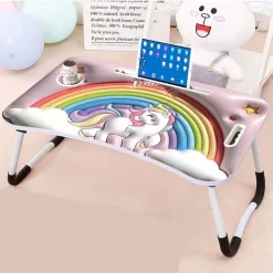 TAVOLINO PIEGHEVOLE UNICORNO SUPPORTO COMPUTER PORTATILE LAPTOP SALVASPAZIO CASA