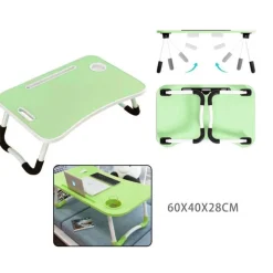 TAVOLINO PIEGHEVOLE VERDE SUPPORTO COMPUTER PORTATILE LAPTOP SALVASPAZIO CASA