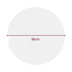 TAVOLO DA GIARDINO BIANCO ROTONDO IN PLASTICA 90X72CM RESISTENTE ARREDO ESTERNO 008942