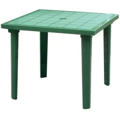 TAVOLO DA GIARDINO QUADRATO WEEKEND VERDE 80X80CM IN PLASTICA ARREDO ESTERNO 016300