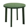 TAVOLO DA GIARDINO ROTONDO VERDE IN PLASTICA Ø 90 CM RESISTENTE ARREDO ESTERNO 019733