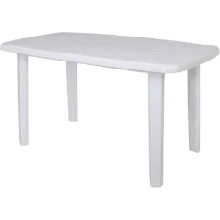 TAVOLO DESIGN OVALE BIANCO FARO IN POLIPROPILENE RESISTENTE 137 X 85 X 72 CM 008943