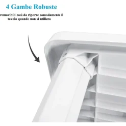 TAVOLO DESIGN OVALE BIANCO FARO IN POLIPROPILENE RESISTENTE 137 X 85 X 72 CM 008943