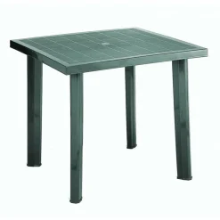 TAVOLO IN PLASTICA DA GIARDINO TAVOLA QUADRATA VERDE 80X75XH72CM RESISTENTE 020353