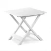 TAVOLO PIEGHEVOLE BIANCO IN POLIETILENE 79X72X70CM TAVOLINO GIARDINO CAMPEGGIO 012140