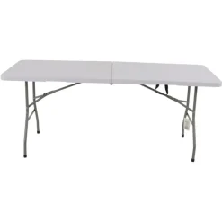 TAVOLO PIEGHEVOLE PORTATILE RETTANGOLARE 180CM MULTIUSO CAMPEGGIO EVENTI 4-6 PERSONE