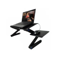 TAVOLO PIEGHEVOLE PORTATILE PER NOTEBOOK PANNELLO PORTA MOUSE DISSIPARTORE