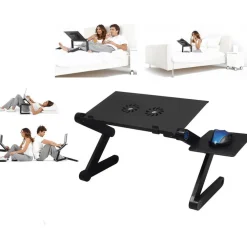 TAVOLO PIEGHEVOLE PORTATILE PER NOTEBOOK PANNELLO PORTA MOUSE DISSIPARTORE