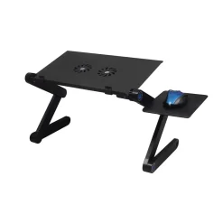 TAVOLO PIEGHEVOLE PORTATILE PER NOTEBOOK PANNELLO PORTA MOUSE DISSIPARTORE