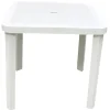 TAVOLO QUADRATO DA GIARDINO BIANCO 80X80CM IN PLASTICA ARREDO SPAZIO ESTERNO 008007