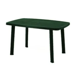TAVOLO VERDE DA ESTERNO 140X90CM PLASTICA RESISTENTE PER PATIO GIARDINO TERRAZZA 023542