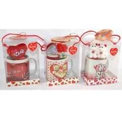 TAZZONE TAZZA CON IDEE REGALI SAN VALENTINO 11X8X15CM CONFEZIONE IN VARI MODELLI