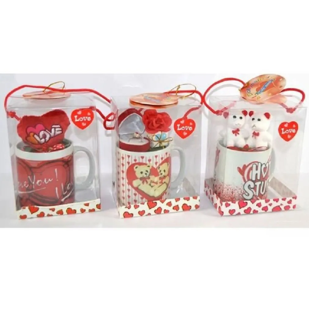 TAZZONE TAZZA CON IDEE REGALI SAN VALENTINO 11X8X15CM CONFEZIONE IN VARI MODELLI