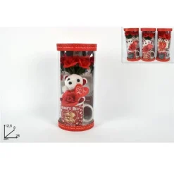 TAZZONE TAZZA CON ORSETTO FIORE IN BOX REGALO SAN VALENTINO 3 MODELLI ASSORTITI