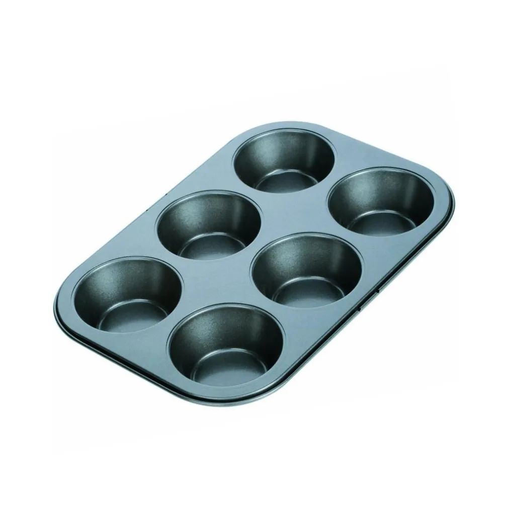 TEGLIA ANTIADERENTE SFORNA MUFFIN CUPCAKE PIROTTINI 6 POSTI DIMENSIONE 19X27CM