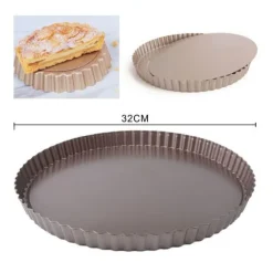 TEGLIA DA FORNO PER CROSTATE TORTE DOLCI STAMPO CON BASE REMOVIBILE 32 CM 98662