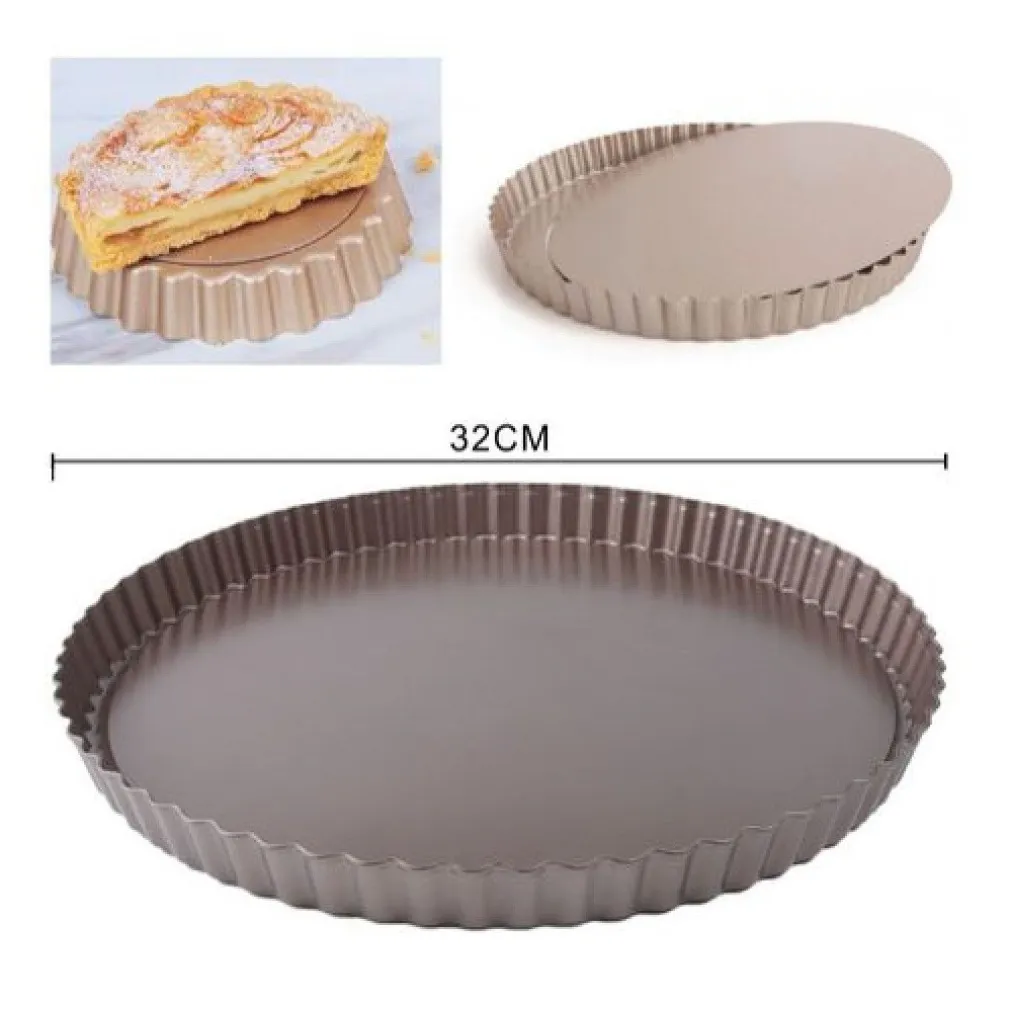 TEGLIA DA FORNO PER CROSTATE TORTE DOLCI STAMPO CON BASE REMOVIBILE 32 CM 98662