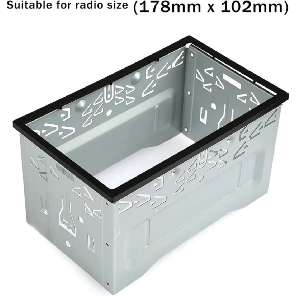 TELAIO MONTAGGIO PER AUTORADIO IN METALLO UNIVERSALE 2 DIN GPS LETTORE DVD AUTO