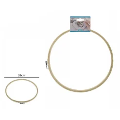 TELAIO PER RICAMO IN LEGNO TONDO CON FIBBIA METALLO ACCESSORI CUCITO 35CM 53552A