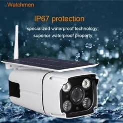 TELECAMERA CON PANNELLO SOLARE WIFI DA ESTERNO IP67 2.0MP SENSORE PIR 202 HAD