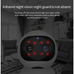 TELECAMERA DI SORVEGLIANZA INTELLIGENTE IP WIFI 2K HD 8 LED A INFRAROSSI Q-S2099