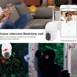 TELECAMERA DI SORVEGLIANZA DI SICUREZZA INTELLIGENTE DI RETE HD WIFI 5.0MP Q-S66