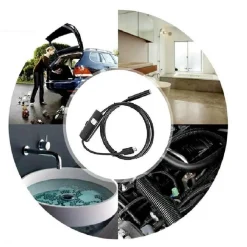 TELECAMERA ENDOSCOPICA 10 MT TYPE-C USB MINI USB F FLESSIBILE IMPERMEABILE 6 LED