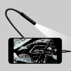 TELECAMERA ENDOSCOPICA 10 MT TYPE-C USB MINI USB F FLESSIBILE IMPERMEABILE 6 LED