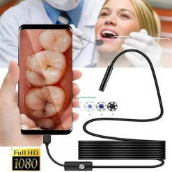 TELECAMERA ENDOSCOPICA 10 MT TYPE-C USB MINI USB F FLESSIBILE IMPERMEABILE 6 LED