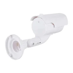 TELECAMERA FINTA DUMMY CON LED IR LAMPEGGIANTE CAMERA VIDEOSORVEGLIANZA STAFFA