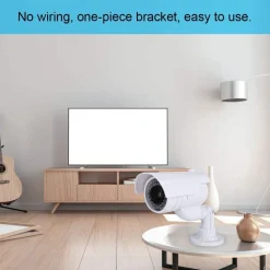 TELECAMERA FINTA DUMMY CON LED IR LAMPEGGIANTE CAMERA VIDEOSORVEGLIANZA STAFFA