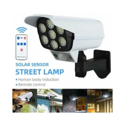 TELECAMERA FINTA PANNELLO SOLARE CON SENSORE DI MOVIMENTO 77 LED FARETTO LUCE