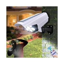 TELECAMERA FINTA PANNELLO SOLARE CON SENSORE DI MOVIMENTO 77 LED FARETTO LUCE