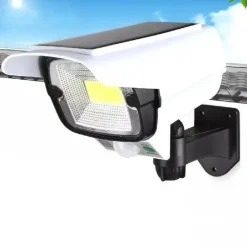 TELECAMERA FINTA PANNELLO SOLARE SENSORE DI MOVIMENTO FARETTO LED SMD JLP-2176A