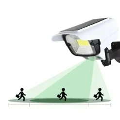 TELECAMERA FINTA PANNELLO SOLARE SENSORE DI MOVIMENTO FARETTO LED SMD JLP-2176A