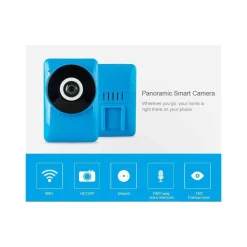 TELECAMERA IP CAM 1 MPX 720P WIRELESS WIFI REGISTRA MICRO SD WIDE EYE 180 GRADI