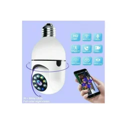 TELECAMERA IP CAM LAMPADINA DA INTERNO 360° WIFI E27 VIDEOSORVEGLIANZA JT8177