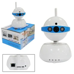 TELECAMERA IP CAMERA HD 720P WIRELESS 2 LED IR LAN MOTORIZZATA WIFI RETE RJ45