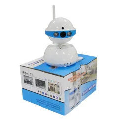 TELECAMERA IP CAMERA HD 720P WIRELESS 2 LED IR LAN MOTORIZZATA WIFI RETE RJ45