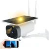 TELECAMERA 1080P WIFI WIRELESS CCTV PANNELLO SOLARE VISIONE NOTTURNA IR ALLARME