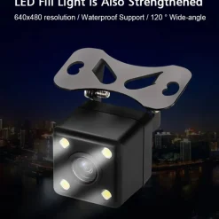 TELECAMERA PER RETROMARCIA PER AUTO Q-DC2 VISIONE NOTTURNA A 170° IMPERMEABILE