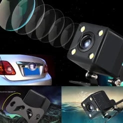 TELECAMERA PER RETROMARCIA PER AUTO Q-DC2 VISIONE NOTTURNA A 170° IMPERMEABILE