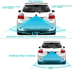 TELECAMERA PER RETROMARCIA AUTO 600CM 1080P HD VISIONE NOTTURNA INFRAROSSI Q-DC3