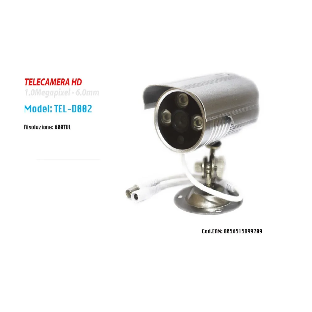 TELECAMERA VIDEOSORVEGLIANZA HD CAM INFRAROSSI 6MM 1MPX AUTOMATIC MAXTECH TEL-D002