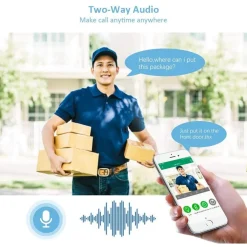 TELECAMERA WIFI DOME PTZ IP CAMERA SORVEGLIANZA 1080P 2MP AUDIO BIDIREZIONALE