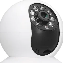 TELECAMERA WI-FI DOPPIA VIDEOCAMERA DI SORVEGLIANZA MOTORIZZATA 360° IP44 APP